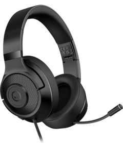 LORGAR Noah 101, Gaming headset with microphone, 3.5mm jack connection, cable length 2m, foldable design, PU leather ear pads, size: 185*195*80mm, 0.245kg, black Наушники