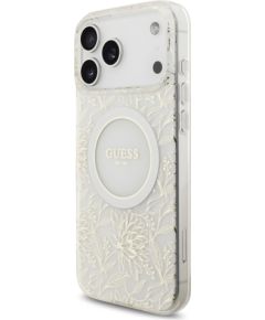 Guess IML Flowers Allover Strap MagSafe Case Aizsargapvalks priekš Apple iPhone 17 Pro Max Neoriģinālie Maciņi