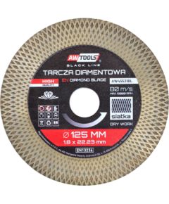 Dimanta disks sausajai un slapjajai griešanai AWTools AW45531BL; 125x1,9x22,2 mm Dažādi diski