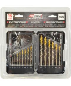 Metāla urbju komplekts AWTools AW42570BL; 1,5-10 mm; 15 gab. Piederumi urbjiem