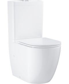 Grohe pods ar QR/SC Slim vāku BauCeramic rimless, 365x627 mm, universāls izvads, pievads no sāniem, balts Jaunumi Sadz. tehnika