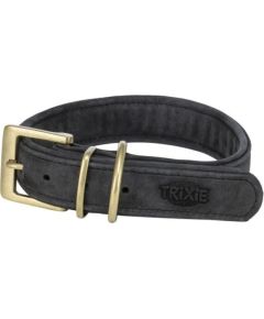 Trixie Pure, obroża, dla psa, skórzana, czarna, M: 36–43 cm/30 mm Citas preces
