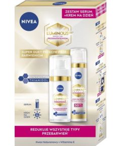 NIVEA CELLULAR LUMINOUS630 Zestaw prezentowy Krem na dzień + Serum na przebarwienia Smaržas - NESAKĀRTOTS