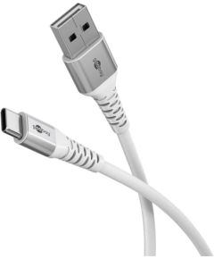 Goobay USB-C to USB-A Supersoft Textile Cable with Metal Plugs 74531 Data USB kabeļi
