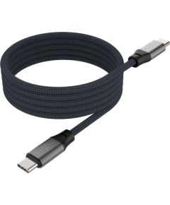 Fixed Magnetic Braided Cable USB-C/USB-C, USB 2.0, Gray FIXDBM-CC2-GR Дата USB-кабели