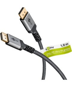 Goobay DisplayPort Cable 2.0/2.1, 80 Gbit/s 75684 DisplayPort to  DisplayPort Data USB kabeļi