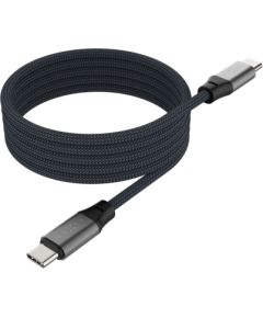 Fixed Magnetic Braided Cable USB-C/USB-C, USB 2.0, Gray FIXDBM-CC12-GR Дата USB-кабели
