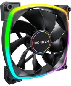 CASE FAN 140MM/RX140 PWM BLACK MONTECH Korpusu dzesēšana