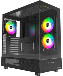 Case MONTECH XR MidiTower Not included ATX MicroATX MiniITX Colour Black XR(B) Datoru korpusi