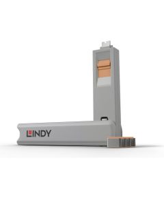 USB PORT TYPE-C BLOCKER 4PACK/ORANGE 40428 LINDY Сетевые кабели, провода