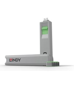USB PORT TYPE-C BLOCKER 4PACK/GREEN 40426 LINDY Сетевые кабели, провода