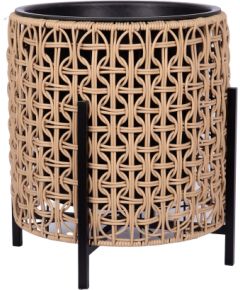 Planter WICKER with stand 39x39xH42cm, light brown Новости, мебель, дом