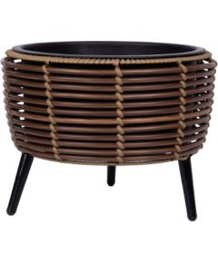 Planter WICKER 36x36xH27cm, brown Новости, мебель, дом
