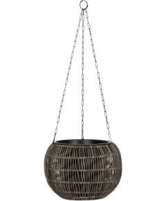 Подвесное кашпо WICKER D32xH22cm, серый Предметы интерьера и дизайна