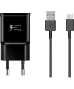 Samsung   EP-TA200EBE + EP-DR140ABE Samsung 15W Travel Charger + USB-C Data Cable Black (OOB Bulk) Зарядные устройства