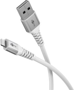 Goobay Lightning USB-A Supersoft Textile Cable with Metal Plugs 74511 Data USB kabeļi