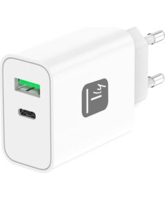 Techly IPW-USB-30WACG mobile device charger Universal White AC Fast charging Indoor Telefonu lādētāji 220v