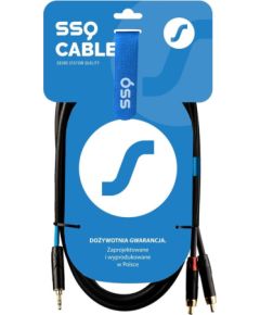SSQ MIJRCA3 SS-1423 Cable Mini Jack Stereo 3,5 mm - 2x RCA 3 m Black Проводa