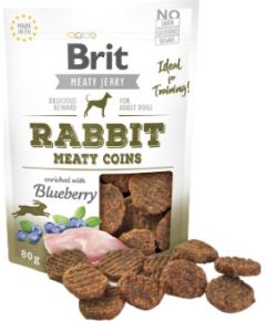 Brit Jerky Rabbit Meaty Coins - Rabbit - dog snack - 80 g Suņu barība