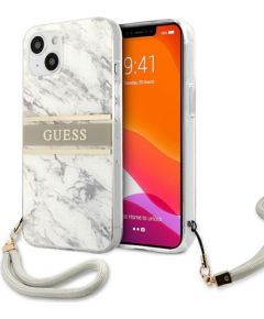 Guess GUHCP13SKMABGR Marble Strap Back Case Чехол для Apple iPhone 13 Mini Чехлы - альтернативные