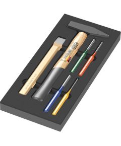Wera 9782 foam insert hammer set 1, 6 pieces (black/gray, in foam insert for workshop trolley) Jaunumi -Dārzam