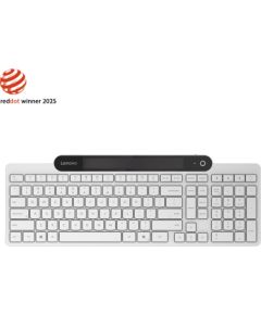 Lenovo 800 Self-Charging Bluetooth Keyboard-US English Keyboard Bluetooth US English White Клавиатуры