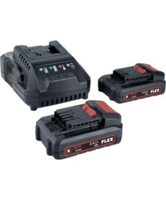 Piederumu komplekts Flex P-SET 22Q; 18V; 2x2,5Ah + lādētājs Akumulatori