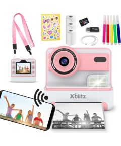 Xblitz FLASH PINK  INSTANT CAMERA WITH THERMAL PRINTER FOR CHILDREN Moment Foto Kameras