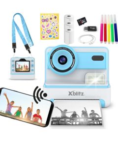 Xblitz FLASH BLUE INSTANT CAMERA WITH THERMAL PRINTER FOR CHILDREN Moment Foto Kameras