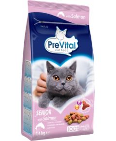 PREVITAL Senior Salmon - dry cat food - 1,4kg Kaķu sausā barība
