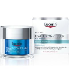 Eucerin Hyaluron-Filler+3x Effect Hydra Night Gel - Noční hydratační gel 50ml Smaržas - NESAKĀRTOTS