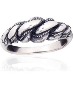 Sudraba gredzens #2101993(POx-Bk), Sudrabs 925°, oksids (pārklājums), Izmērs: 22.5, 8.2 gr. Sieviešu