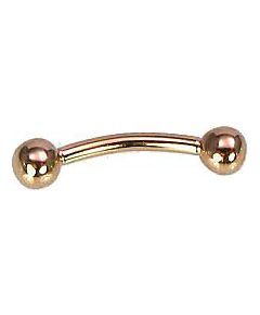 Золотой пирсинг в бровь #1930027(Au-R), Красное Золото 585°, 0.3 гр. Zelta - Uzacīm