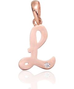 Zelta kulons #1300919(Au-R)_CZ, Sarkanais Zelts 585°, Cirkoni, 0.38 gr. Burti