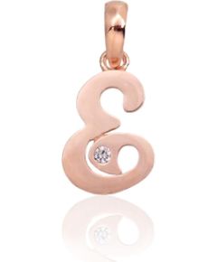 Zelta kulons #1300912(Au-R)_CZ, Sarkanais Zelts 585°, Cirkoni, 0.41 gr. Burti