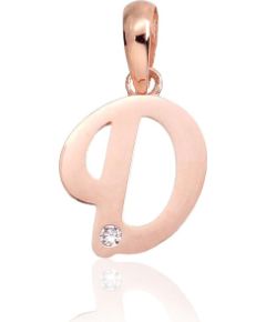 Zelta kulons #1300911(Au-R)_CZ, Sarkanais Zelts 585°, Cirkoni, 0.4 gr. Burti