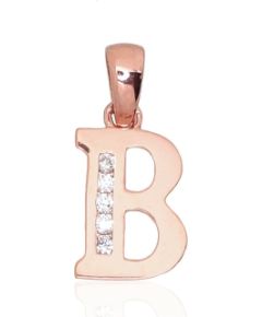 Zelta kulons #1300746(Au-R)_CZ, Sarkanais Zelts 585°, Cirkoni, 0.51 gr. Burti