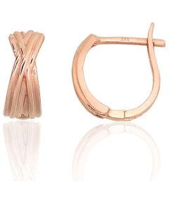 Zelta auskari ar 'angļu' slēdzēju #1201809(Au-R), Sarkanais Zelts 585°, 1.7 gr. Zelta auskari ar "angļu" slēdzēju