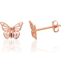 Zelta auskari-puseti #1201564(Au-R), Sarkanais Zelts 585°, 0.41 gr. Puseti klasiskie