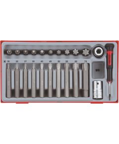 Tengtools Skrūvgriežu uzgaļu komplekts Teng Tools TTTX23; 23 gab. Piederumi urbjiem