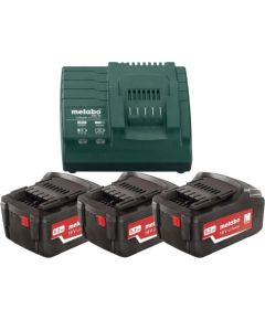 Akumulators Metabo 18 V; 5,2 Ah; Li-ion; 3 gab. + lādētājs Metabo ASC 30-36 Аккумуляторы
