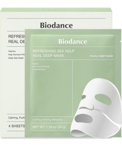 Biodance Refreshing Sea Kelp Real Deep Mask - Zklidňující pleťová maska ( 4 ks ) Smaržas - NESAKĀRTOTS