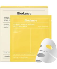 Biodance Radiant Vita Niacinamide Real Deep Mask - Pleťová maska ( 4 ks ) Smaržas - NESAKĀRTOTS