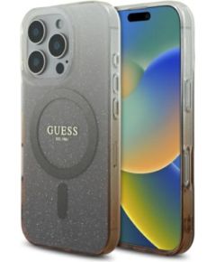 Guess IML Glitter Gradient MagSafe Aizsargapvalks Priekš Apple iPhone 16 Pro Max Neoriģinālie Maciņi