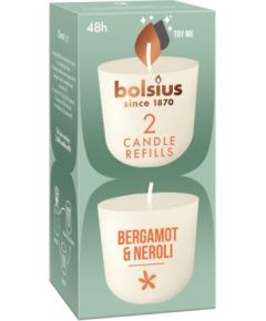 Bolsius Sveces Clean Light uzpildes sveces 2 gab. bergamot & neroli Sveces un svečturi