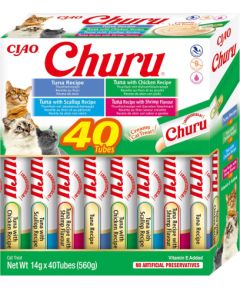 INABA Churu Variety box Tuna - cat treats - 40 x 14g Сухой корм для кошек