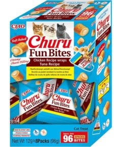 INABA Churu Fun Bites Chicken and tuna - cat treats - 8x12g Kaķu sausā barība