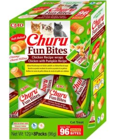 INABA Churu Fun Bites Chicken and pumpkin - cat treats - 8x12g Kaķu sausā barība