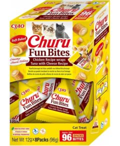 INABA Churu Fun Bites Chicken, tuna and cheese - cat treats - 8x12g Kaķu sausā barība