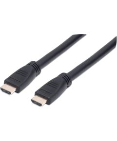 Manhattan HDMI 4K@60Hz Cable with Ethernet - CL3 rated, 10m, Suitable for In-Wall use, For ALL 4K & 1080p/HD uses - when upgrading now or have it ready for when you need it, Male to Male, Black, Ultra HD 4k x 2k, Lifetime Warranty, Premium High Speed  Кабель HDMI